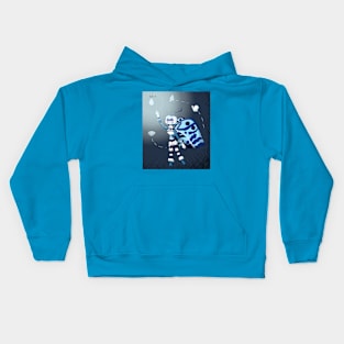 Mothwoman (blue day) Kids Hoodie